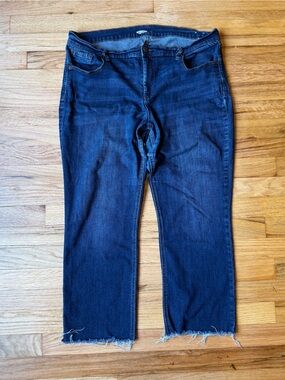 Old Navy Size 16 Dark Wash Flare Cropped Jeans